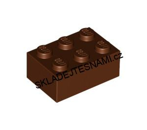 LH2624 LEGO NOVÉ KOSTKA HNĚDÁ 2X3 NOPKY Reddish Brown