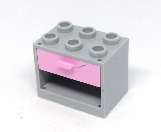 LH2632 LEGO HRANÁ STŘÍNKA ŠEDÁ RŮŽOVÝ ŠUPLÍK