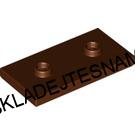 LH2673 LEGO NOVÝ DÍL KOSTKA ZÁSLEPKA HNĚDÁ 2X4 NOPKY