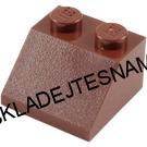 LH2677 LEGO NOVÝ DÍL KOSTKA 2X2 ZKOSENÁ STŘEŠNÍ TAŠKA HNĚDÁ