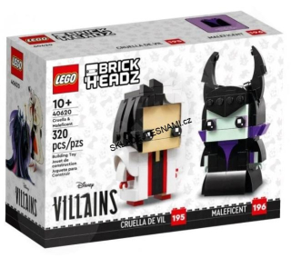 40620 LEGO BRICK HEADZ CRUELLA A ZLOBA