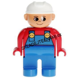 H574 DUPLO HRANÁ FIGURKA MUŽ V MONTÉRKÁCH STARŠÍ TYP