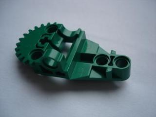 LH477 LEGO HRANÝ ZELENÝ DÍL S OZUBENOU ČÁSTÍ - ZELENÝ