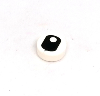 X302 LEGO HRANÉ OKO OVÁL 1 NOPEK BÍLÉ
