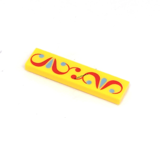 LH2689 LEGO HRANÁ PLOTNA 1X4 NOPKY ŽLUTÁ S POTISKEM