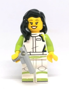 LH4167 LEGO HRANÁ MINIFIGURKA ŽENA ZELENÁ KOMBINÉZA