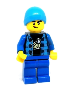 LH4181 LEGO HRANÁ MINIFIGURKA MUŽ MODRÁ ČEPICE