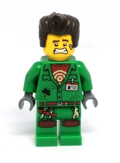 LH4202 LEGO HRANÁ MINIFIGURKA PILOT ZELENÝ OBLEK
