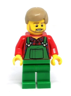 LH4224 LEGO HRANÁ MINIFIGURKA MUŽ ZELENÉ MONTÉRKY