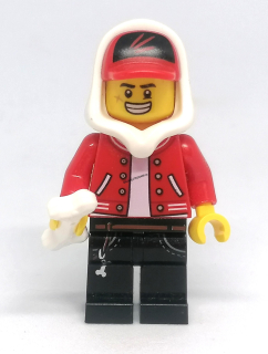 LH4226 LEGO HRANÁ MINIFIGURKA MUŽ ČERVENÁ BUNDA