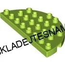 N1163B DUPLO NOVÝ PŮLKRUH 4Y8 NOPKŮ ZELENÝ