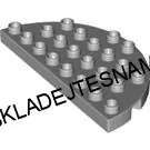 N1166 DUPLO NOVÝ PŮLKRUH 4Y8 NOPKŮ ŠEDÝ