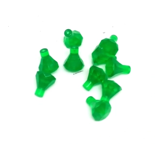 F563 LEGO DIAMANTY 10 KS PRŮSVITNÉ LAHVOVĚ ZELENÉ