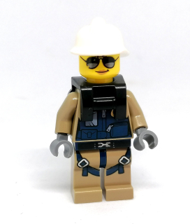 LH4309 LEGO HRANÁ MINIFIGURKA ŽENA HNĚDÁ KOMBINÉZA