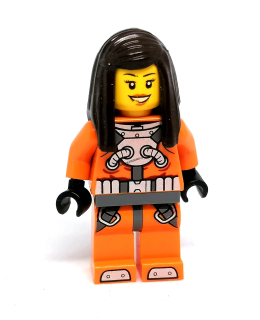 LH4328 LEGO HRANÁ MINIFIGURKA ŽENA ORANŽOVÝ SKAFANDR