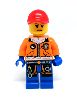 LH4332 LEGO HRANÁ MINIFIGURKA POLÁRNICE ČERVENÁ ČEPICE