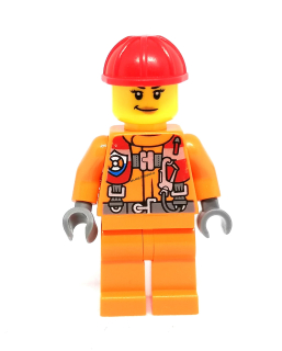 LH4333 LEGO HRANÁ MINIFIGURKA POLÁRNICE ORANŽOVÁ KOMBINÉZA