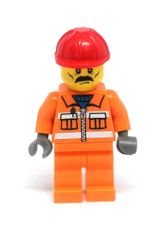 LH4341 LEGO HRANÁ MINIFIGURKA DĚLNÍK ČERVENÁ HELMA