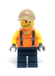 LH4342 LEGO HRANÁ MINIFIGURKA DĚLNÍK ORANŽOVÉ TÍLKO