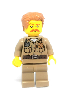 LH4347 LEGO HRANÁ MINIFIGURKA ŠERIF ZRZAVÉ VLASY