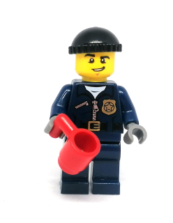 LH4355 LEGO HRANÁ MINIFIGURKA POLICISTA TMAVÉ OBLEČENÍ