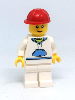LH4386 LEGO HRANÁ MINIFIGURKA ŽENA BÍLÁ TEPLÁKOVKA