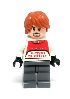 LH4395 LEGO HRANÁ MINIFIGURKA FORMULA 1 PILOT AUDI