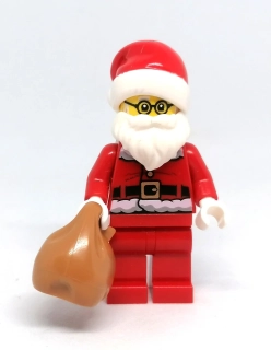 LN1679 LEGO NOVÁ MINIFIGURKA SANTA CLAUS S PYTLEM DÁRKŮ