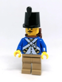 LN1682 LEGO NOVÁ MINIFIGURKA VOJÁK MODRÝ KABÁT S PLNOU POLNÍ