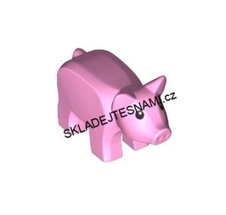 X332 LEGO HRANÝ DÍL RŮŽOVÁ PRÁSÁTKO SELÁTKO