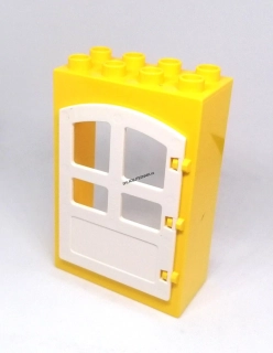 H10 DUPLO HRANÉ DVEŘE ŽLUTÝ RÁM BÍLÉ DVEŘE