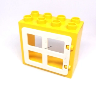 H101 DUPLO HRANÉ BÍLÉ OKNO ŽLUTÝ RÁM