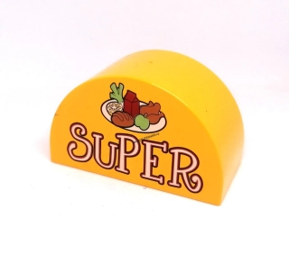 H103 DUPLO HRANÝ ŽLUTÝ OBLOUK NÁPIS SUPER OBCHOD OVOCE