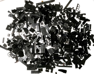 SCL107- HRANÉ LEGO MIX DÍLŮ ČERNÁ - VÁHA 700 GRAMŮ