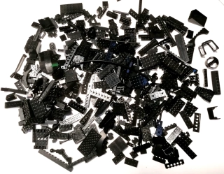 SCL108- HRANÉ LEGO MIX DÍLŮ ČERNÁ - VÁHA 700 GRAMŮ