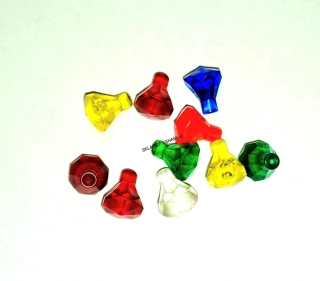 F184 LEGO DIAMANTY 10 KS PRŮSVITNÉ MIX BAREV DLE POPISU