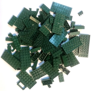SCL124- HRANÉ LEGO MIX DÍLŮ LAHVOVĚ ZELENÁ - VÁHA 200 GRAMŮ