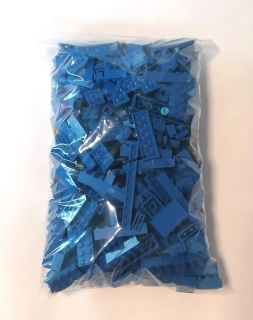 SCL135- HRANÉ LEGO MIX DÍLŮ MODRÁ - VÁHA 700 GRAMŮ
