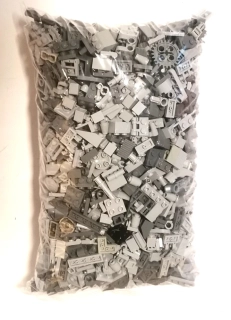 SCL158 HRANÉ LEGO MIX DÍLŮ ŠEDÁ - VÁHA 1000 GRAMŮ