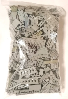 SCL165- HRANÉ LEGO MIX DÍLŮ ŠEDÁ - VÁHA 700 GRAMŮ