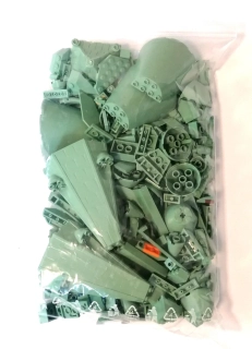 SCL169- HRANÉ LEGO MIX DÍLŮ PÍSKOVĚ ZELENÁ HARRY POTTER STŘECHY- VÁHA 350 GRAMŮ
