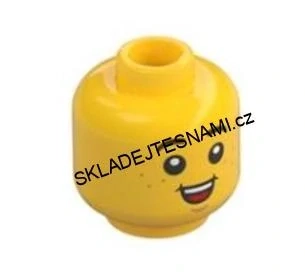 X351 LEGO NOVÁ HLAVA ŽLUTÁ VYDĚŠENÝ VÝRAZ