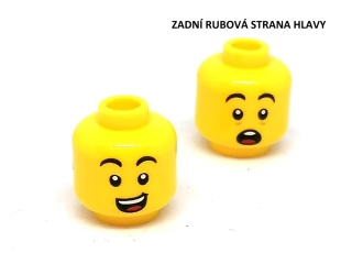 X363 LEGO NOVÁ HLAVA ŽLUTÁ 1 KS DVA OBLIČEJE
