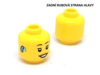 X364 LEGO NOVÁ HLAVA ŽLUTÁ 1 KS ŽENA NASLOUCHÁTKO VPRAVO