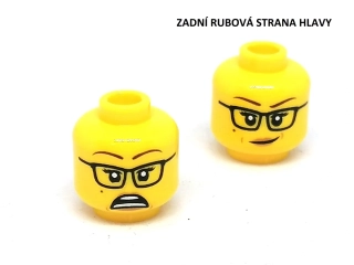 X366 LEGO NOVÁ HLAVA ŽLUTÁ 1 KS DVA OBLIČEJE