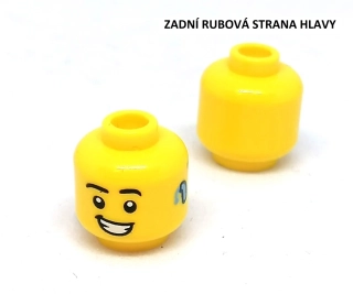 X383 LEGO NOVÁ HLAVA ŽLUTÁ 1 KS NASLOUCHÁTKO NA LEVÉM UCHU