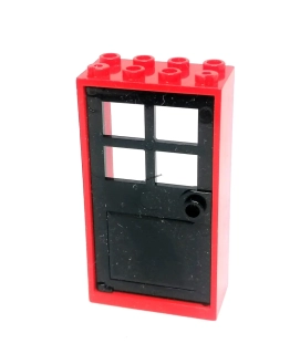 LH2722 LEGO HRANÉ DVEŘE ČERNÉ ČERVENÝ RÁM