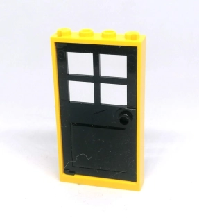 LH2727 LEGO HRANÉ DVEŘE ČERNÉ ŽLUTÝ RÁM