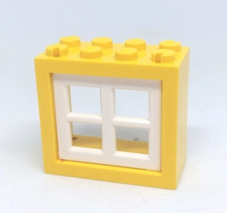 LH2753 LEGO HRANÉ OKNO ŽLUTÝ RÁM BÍLÉ OKNO