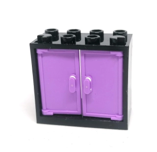 LH2754 LEGO HRANÉ OKNO ČERNÝ RÁM FIALOVÁ PLNÁ VÝPLŇ